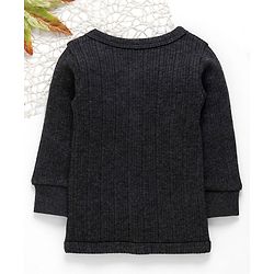 Babyhug Full Sleeves Thermal Vest - Dark Grey
