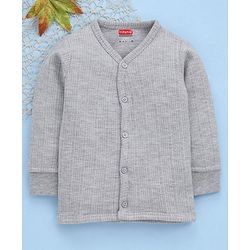 Babyhug Full Sleeves Thermal Vest - Light Grey