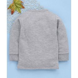 Babyhug Full Sleeves Thermal Vest - Light Grey