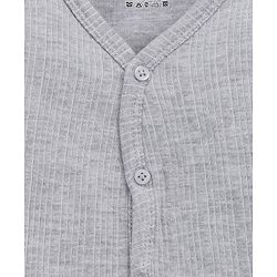 Babyhug Full Sleeves Thermal Vest - Light Grey