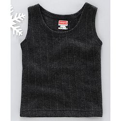 Babyhug Sleeveless Thermal Vest - Dark Grey