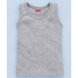 Babyhug Sleeveless Thermal Vest - Light Grey