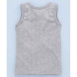 Babyhug Sleeveless Thermal Vest - Light Grey
