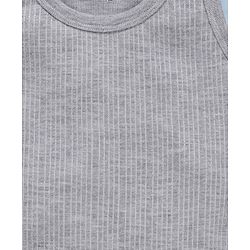 Babyhug Sleeveless Thermal Vest - Light Grey