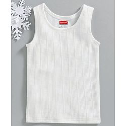 Babyhug Sleeveless Pullover Thermal Vest  - Off White