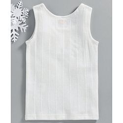 Babyhug Sleeveless Pullover Thermal Vest  - Off White