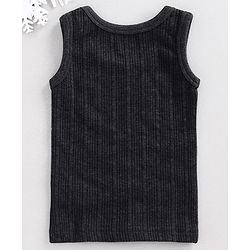 Babyhug Sleeveless Solid Thermal Vest - Dark Grey