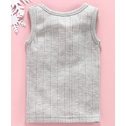 Babyhug Sleeveless Solid Thermal Vest - Grey