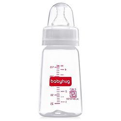 Babyhug Mountain Shape Feeding Bottle White 125 ml - ( Nipple Design May Vary)