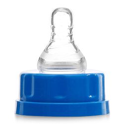 Babyhug Mountain Shape Feeding Bottle Blue - 125 ml| Unique Design| Leak-Proof| Anti-colic Silicone Nipple| Microwave and Sterilizer Safe| BPA Free| Measuring Scale| Hygiene Cap| Slow Flow