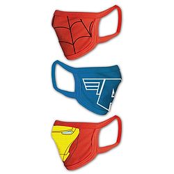 Babyhug 4 to 8 Years Washable & Reusable Knit Face Mask Superheroes - Pack of 3
