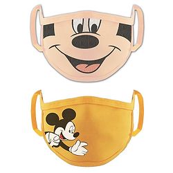 Babyhug 2 to 4 Years Washable & Reusable Knit Face Mask Mickey Mouse - Pack of 2