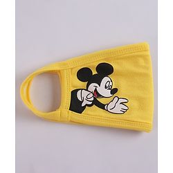 Babyhug 4 to 8 Years Washable & Reusable Knit Face Mask Mickey Mouse - Pack of 2