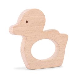Babyhug Natural Steam Beech Wood Teether Pack of 2 (design may vary)