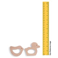 Babyhug Natural Steam Beech Wood Teether Pack of 2 (design may vary)