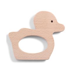 Babyhug Natural Steam Beech Wood Teether Pack of 2 (design may vary)