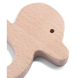 Babyhug Natural Steam Beech Wood Teether Pack of 2 (design may vary)