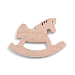 Babyhug Natural Steam Beech Wood Teether Pack of 2 (design may vary)