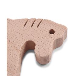 Babyhug Natural Steam Beech Wood Teether Pack of 2 (design may vary)