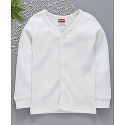 Babyhug Full Sleeves Thermal Vest - Off White