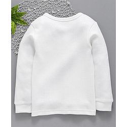 Babyhug Full Sleeves Thermal Vest - Off White