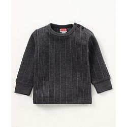 Babyhug Full Sleeves Thermal Vest - Dark Grey