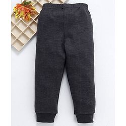 Babyhug Full Length Solid Thermal Bottoms - Dark Grey