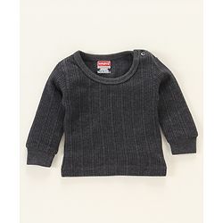 Babyhug Full Sleeves Thermal Vest - Dark Grey