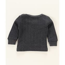 Babyhug Full Sleeves Thermal Vest - Dark Grey