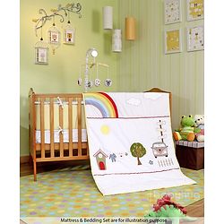 Babyhug Merlino 2 in 1 Wooden Junior Bed Cum Cot with Height Adjustable & Plug and Play Assembly - Antique