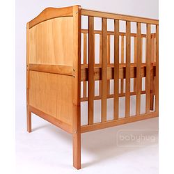 Babyhug Merlino 2 in 1 Wooden Junior Bed Cum Cot with Height Adjustable & Plug and Play Assembly - Antique