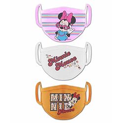 Babyhug 4 to 6 Years Washable & Reusable Knit Face Mask Minnie Mouse - Pack of 3