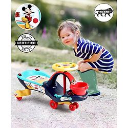 Babyhug Mickey Gyro Swing Car - Red Blue