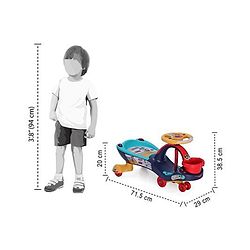 Babyhug Mickey Gyro Swing Car - Red Blue
