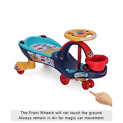 Babyhug Mickey Gyro Swing Car - Red Blue
