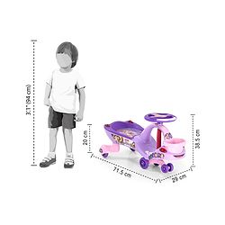 Babyhug Princess Gyro Swing Car - Purple