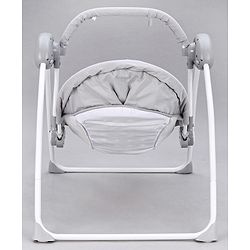 Babyhug Galaxy Electric Swing with Extra Free Motor & Remote - Grey (Without Hanging Toys)| Automatic & Manual Operation| 3 Swing Speed| Off Timer| Built-in Music & Soothing Vibration| Compact Fold| Safety Harness| Cushion Seat