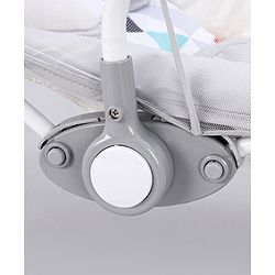 Babyhug Galaxy Electric Swing with Extra Free Motor & Remote - Grey (Without Hanging Toys)| Automatic & Manual Operation| 3 Swing Speed| Off Timer| Built-in Music & Soothing Vibration| Compact Fold| Safety Harness| Cushion Seat