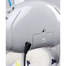 Babyhug Galaxy Electric Swing with Extra Free Motor & Remote - Grey (Without Hanging Toys)| Automatic & Manual Operation| 3 Swing Speed| Off Timer| Built-in Music & Soothing Vibration| Compact Fold| Safety Harness| Cushion Seat