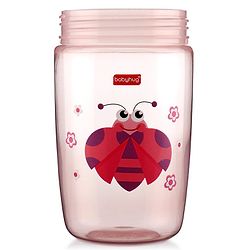 Babyhug Owl Print Straw Sipper Bottle  360 ml, Pink | BPA Free | Spill-Resistant |Flip Lid |Dishwasher Safe |