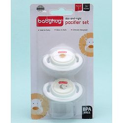 Babyhug Silicone Pacifier Pack of 2 - White