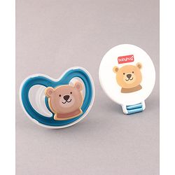 Babyhug Pacifier with Holder - Blue