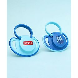 Babyhug Silicone Pacifier With Sterilizer Case Pack of 2 - Blue