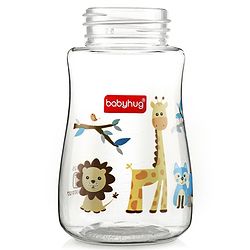 Babyhug Feeding Bottle Animal Print Blue And White Pack of 2 - 125 ml and 150 ml
