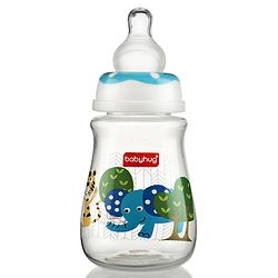 Babyhug Feeding Bottle Animal Print Blue And White Pack of 2 - 125 ml and 150 ml