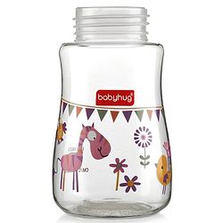 Babyhug Feeding Bottle Animal Print Pink & White Pack of 2 - 125 ml & 150 ml