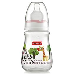 Babyhug Feeding Bottle Animal Print Pink & White Pack of 2 - 125 ml & 150 ml