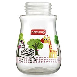 Babyhug Feeding Bottle Animal Print Pink & White Pack of 2 - 125 ml & 150 ml