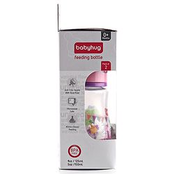 Babyhug Feeding Bottle Animal Print Pink & White Pack of 2 - 125 ml & 150 ml