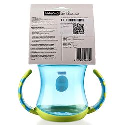 Babyhug 250 ml Spout Sipper Bottle with Twin Handles  Green | Leak-Resistant | BPA Free| Flip Open Cap | Silicone Spout | Weighted Straw | Ideal for Newborns & Toddlers